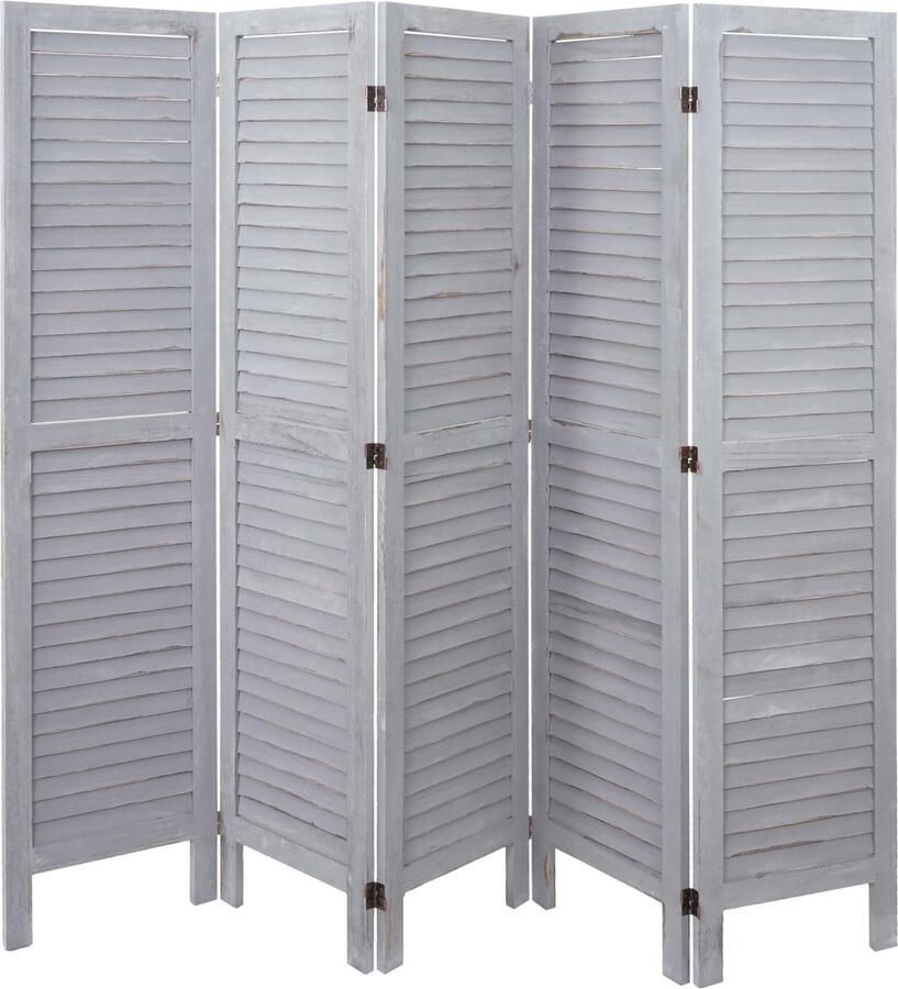 Cosmo Casa Kamerscherm HWC-G30 Privacy Scherm in Shabby Look 170x200cm Grijs