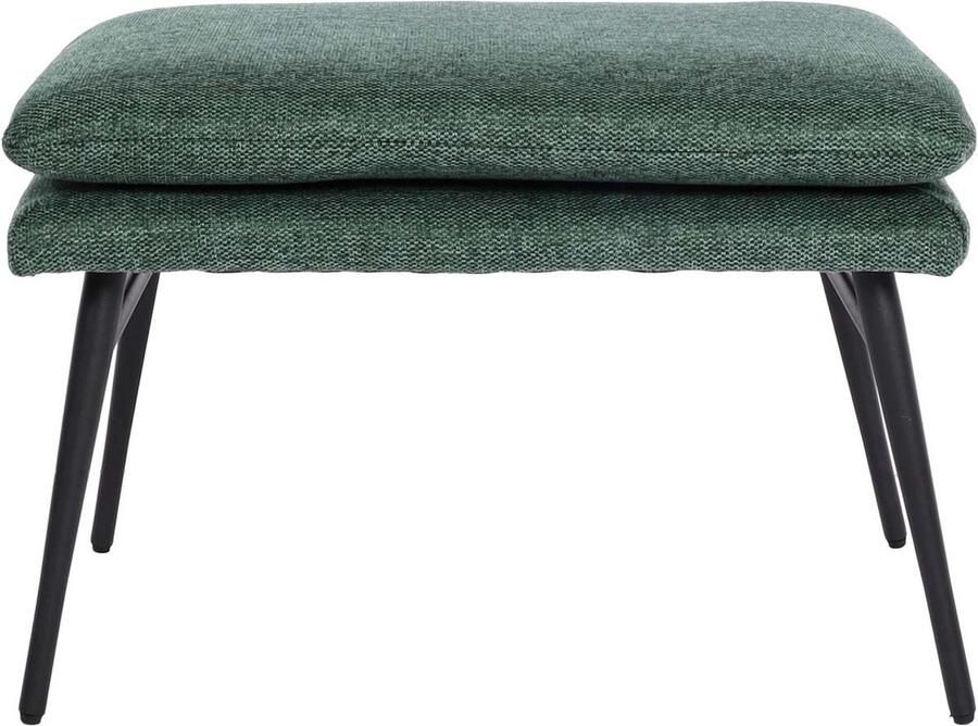 Cosmo Casa Kruk Voetkruk Ottoman Beklede Kruk 38x56x40cm Stof Textiel Groen