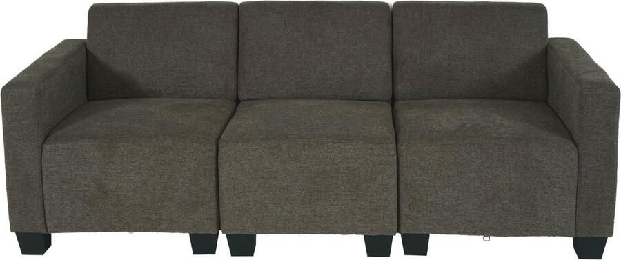 Cosmo Casa Modulaire 3-Zitsbank Lyon Stof Textiel Bekleding Bruin