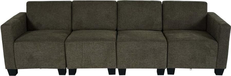Cosmo Casa Modulaire 4-Zitsbank Lyon Stof Textiel Bekleding Bruin