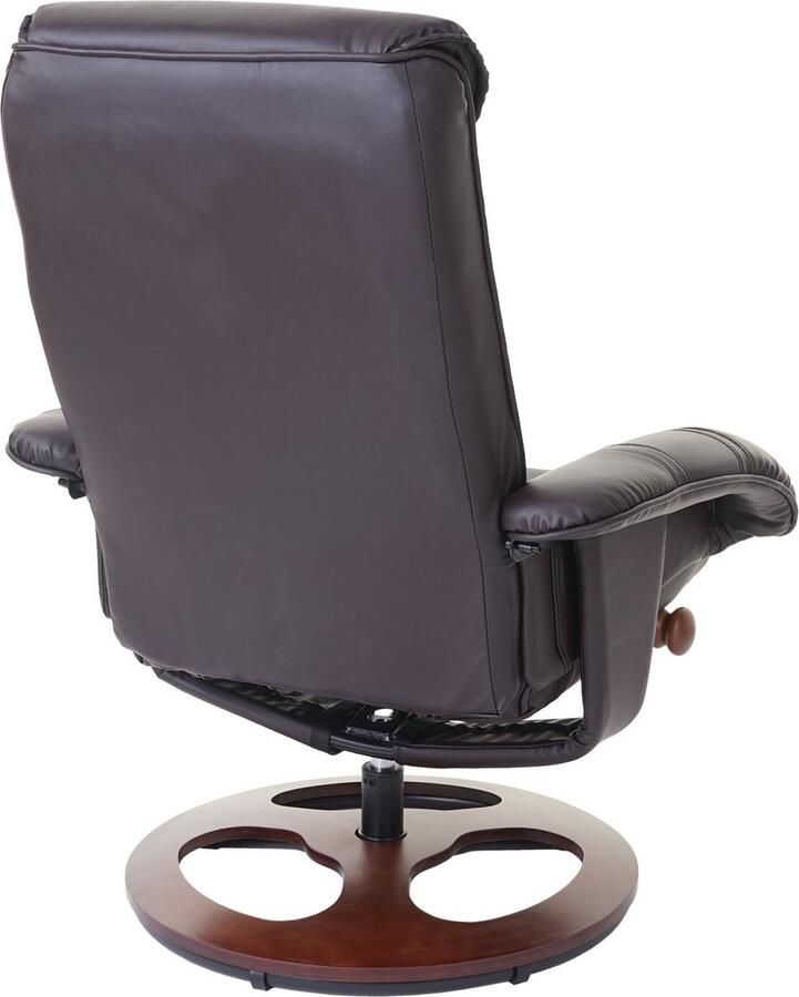 Cosmo Casa Relax Fauteuil TV Fauteuil Met Voetenbank Kunstleer Bruin