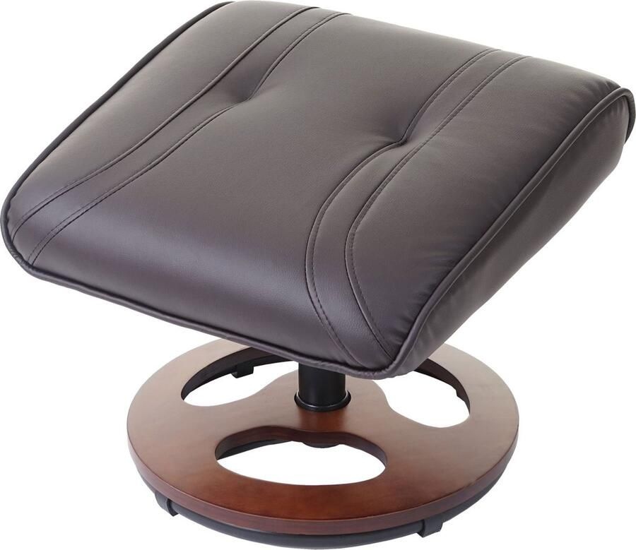 Cosmo Casa Relax Fauteuil TV Fauteuil Met Voetenbank Kunstleer Bruin - Foto 2