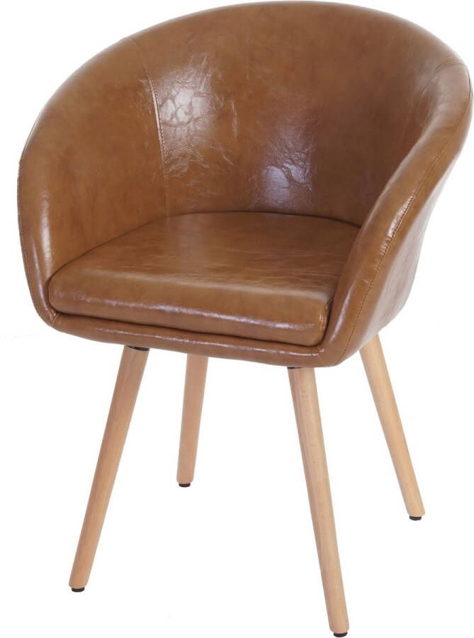 Cosmo Casa Eetkamerstoel Retro Jaren 50 Ontwerp Kunstleer Imitatiesuède