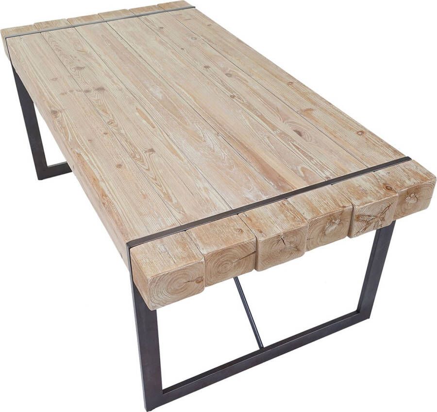 Cosmo Casa Eettafel Rustieke massief dennenhouten eettafel Gecertificeerd Natuurlijk 80x180x90cm