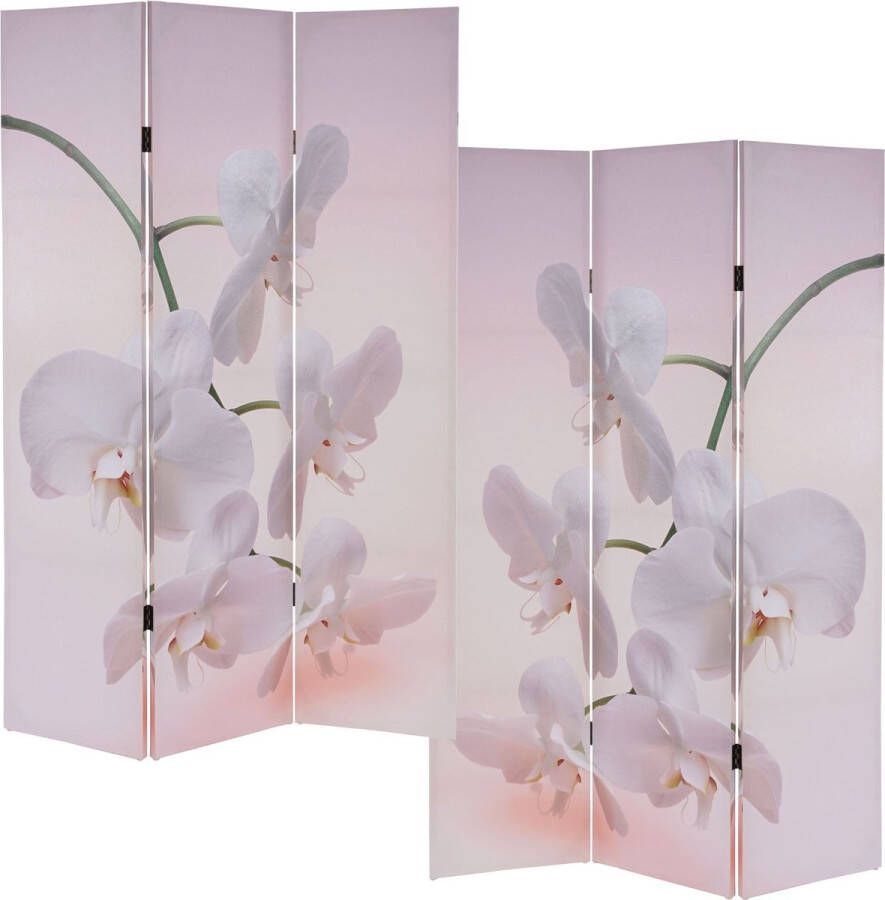 Cosmo Casa Fotoparavent Paravent Scheidingswand -gecertificeerd 180x120 cm Orchidee