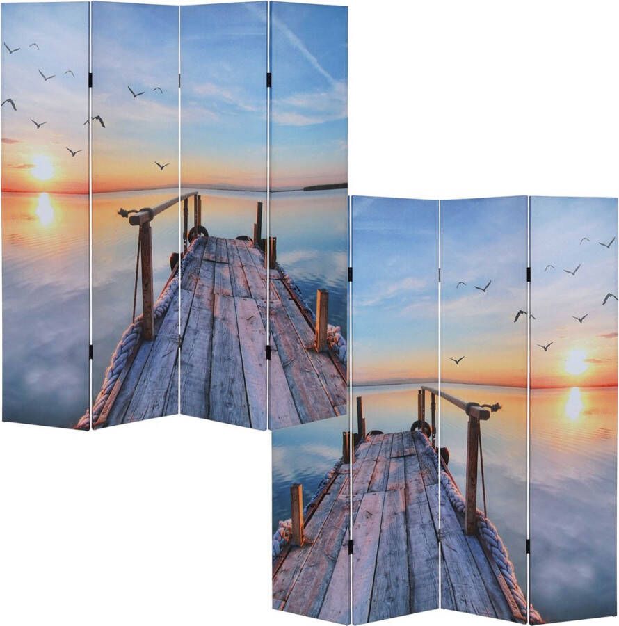 Cosmo Casa Fotoparavent Paravent Scheidingswand -gecertificeerd 180x160cm Zonsondergang