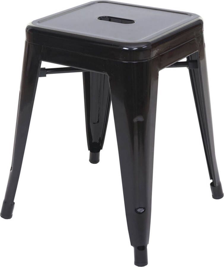 Cosmo Casa Kruk Industrieel Design Stapelbaar Metaal Zwart