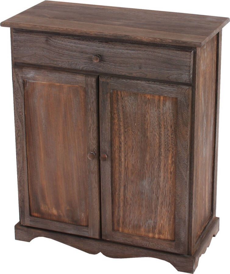 Cosmo Casa Ladekast Shabby Look Vintage Ontwerp Bruin 78x66x33cm