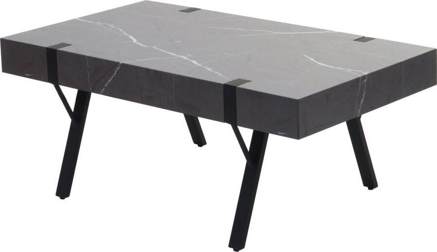 Cosmo Casa Salontafel Bijzettafel Marmerlook Grijs 43x110x60cm