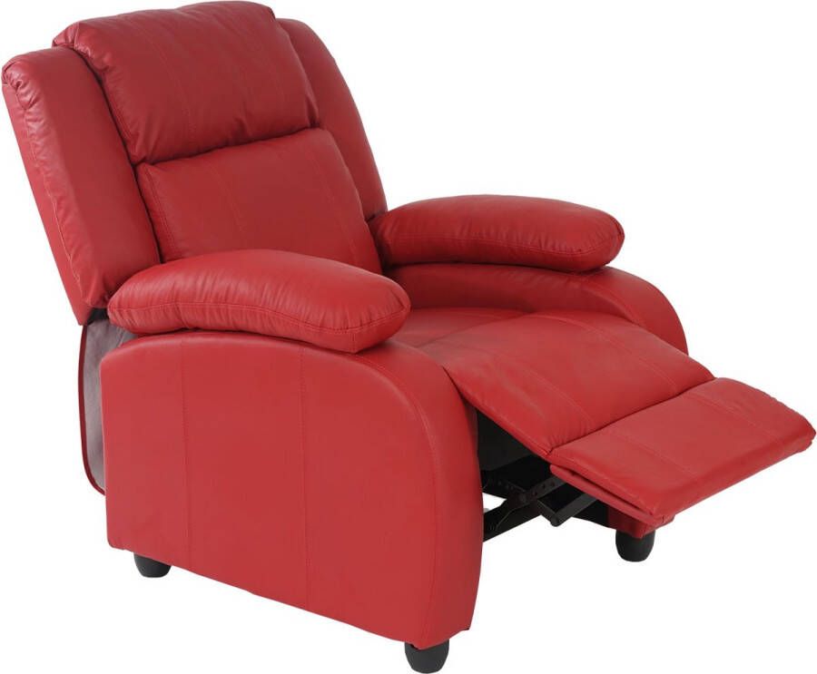 Cosmo Casa TV-fauteuil- Relaxfauteuil- Ligfauteuil- Lincoln- Kunstleer Rood