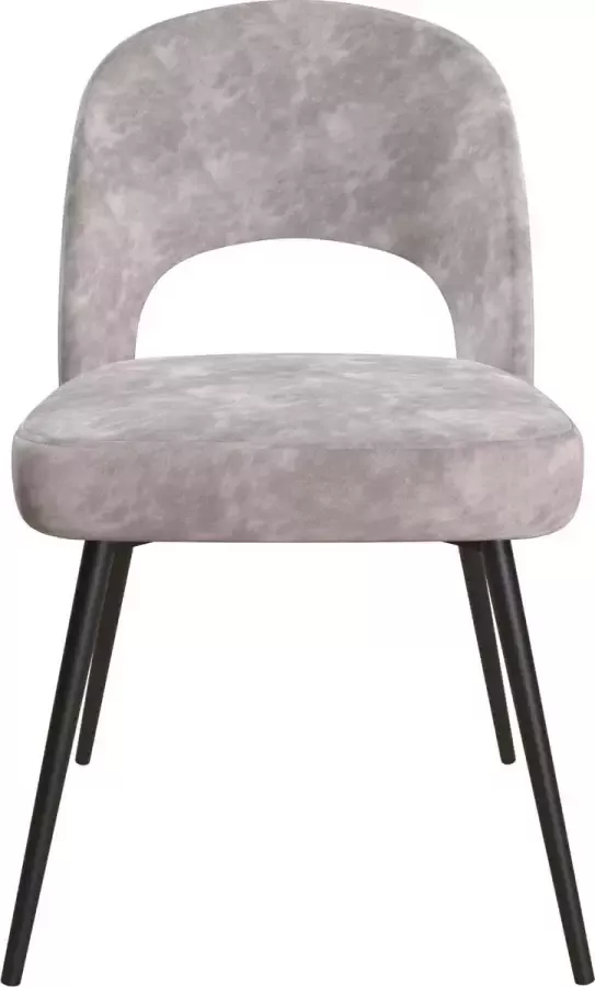 CosmoLiving by Cosmopolitan Alexi Gestoffeerde eetkamerstoel in fluweel lichtgrijs - Foto 10