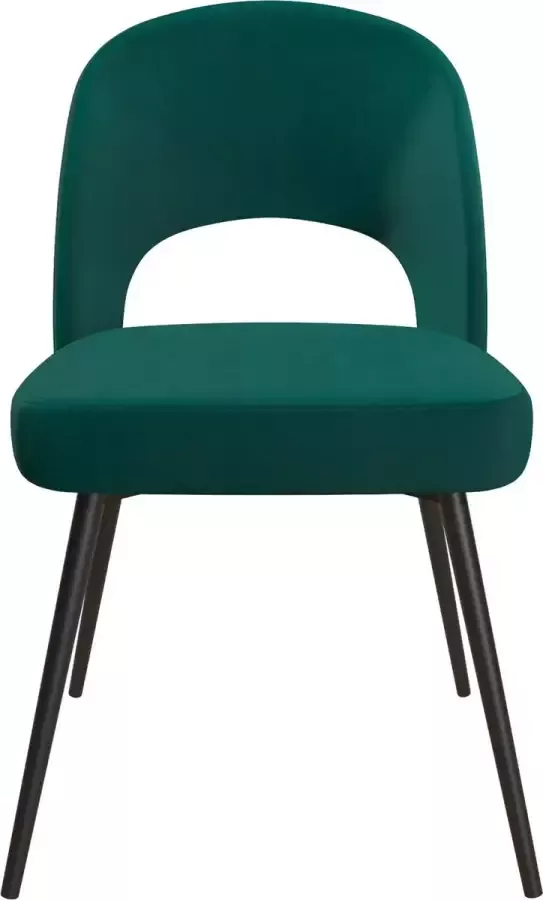 CosmoLiving by Cosmopolitan Alexi gestoffeerde eetkamerstoel smaragdgroen fluweel - Foto 9