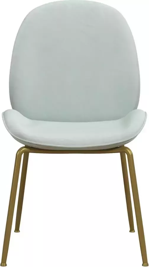 CosmoLiving by Cosmopolitan Astor Eetkamerstoel in fluweel gebleekt groenblauw