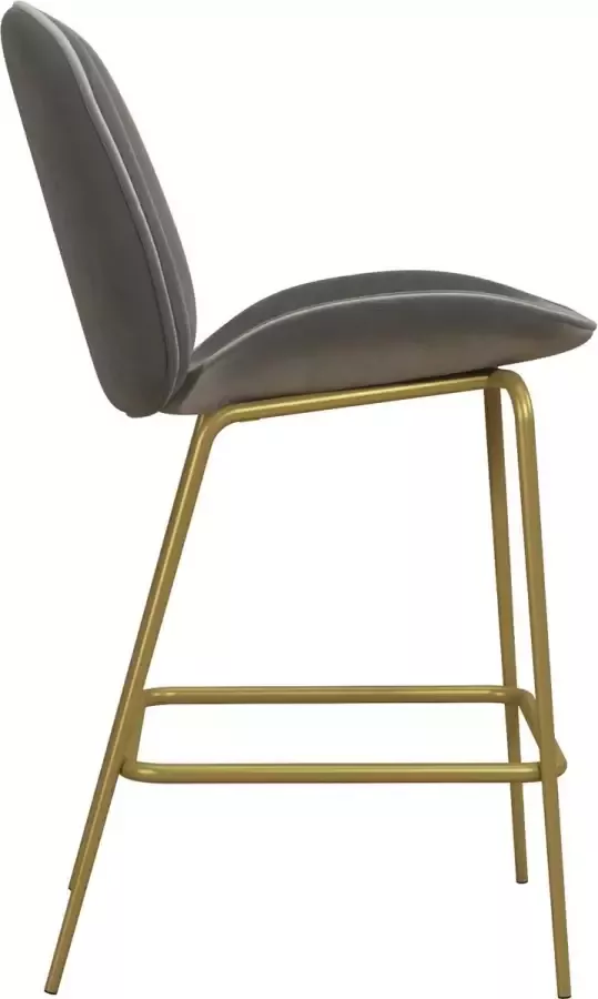 CosmoLiving by Cosmopolitan Barkruk Astor Zacht verdikte zitting en rugleuning messingkleurig frame zithoogte 63 cm (1 stuk) - Foto 6
