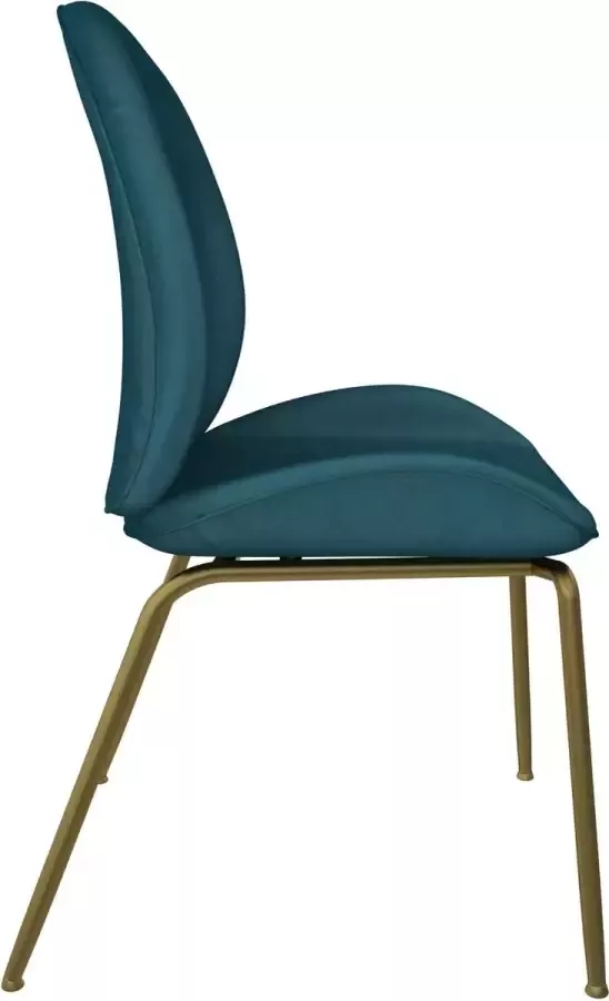 CosmoLiving by Cosmopolitan Astor Gestoffeerde eetkamerstoel in fluweelblauw