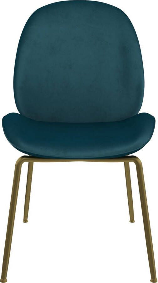 CosmoLiving by Cosmopolitan Astor Gestoffeerde eetkamerstoel in fluweelblauw