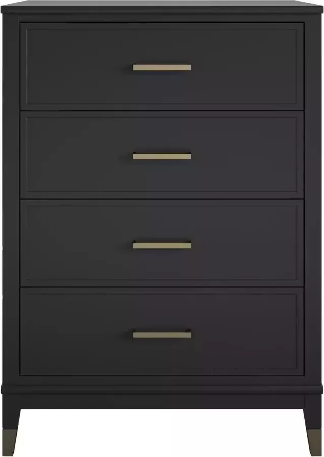CosmoLiving by Cosmopolitan Kast Westerleigh met 4 laden mdf poten van massief hout hoogte 106 cm breedte 76 cm - Foto 2