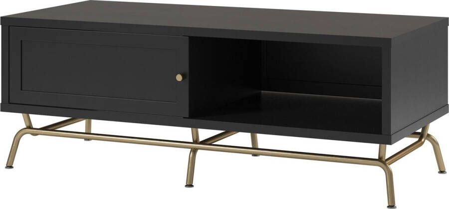 CosmoLiving by Cosmopolitan Salontafel met schuifdeur in MDF zwart - Foto 2