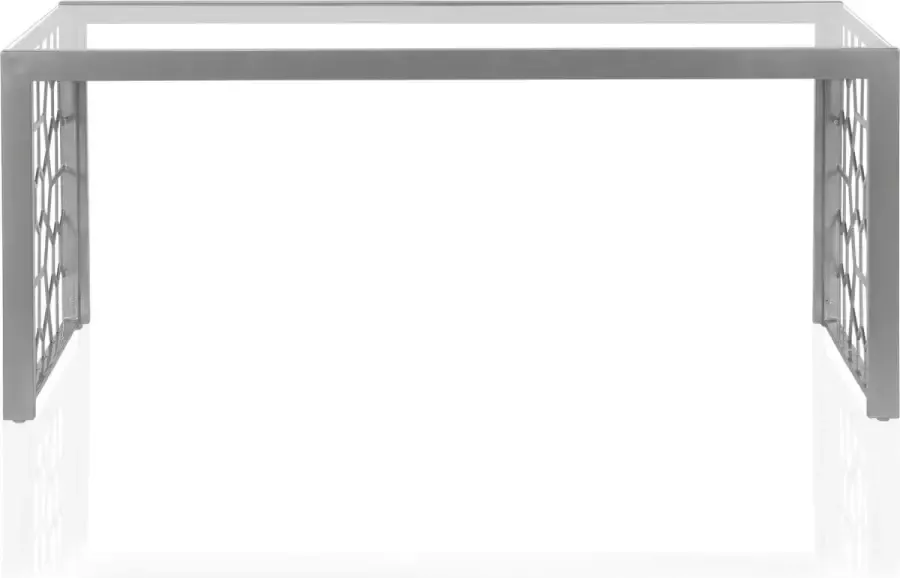 CosmoLiving by Cosmopolitan Juliette Salontafel van glas en frame van metaal zilver