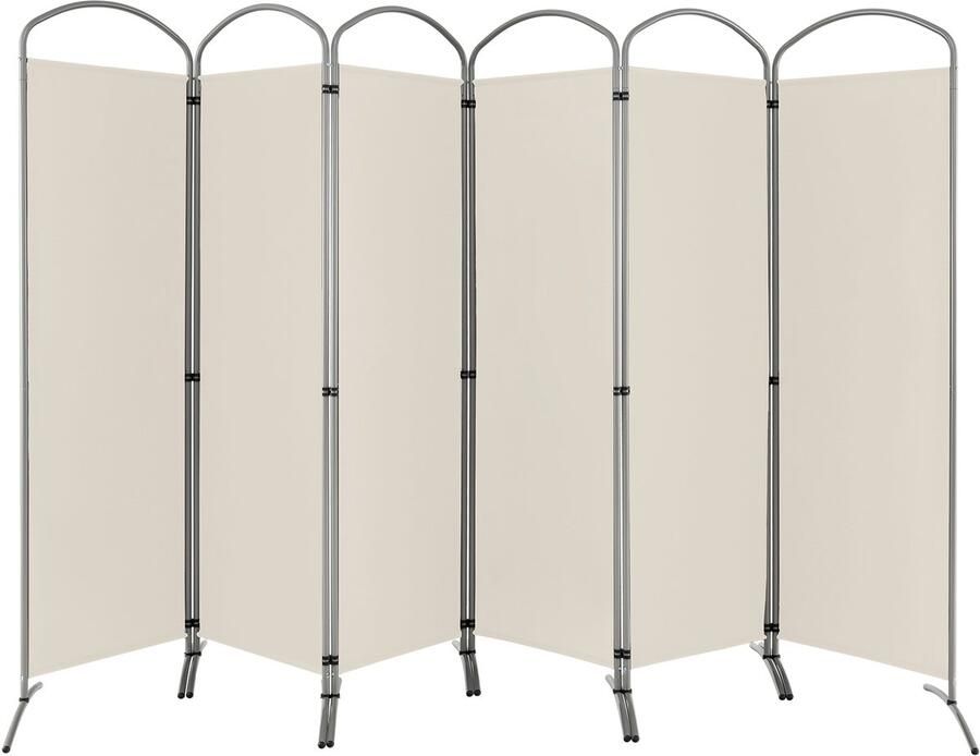 Costway 331 x 188 cm ruimteverdeler scheidingswand scherm inklapbaar en afneembaar 6-delig kamerverdeler voor meer privacy en flexibiliteit JV10727DE