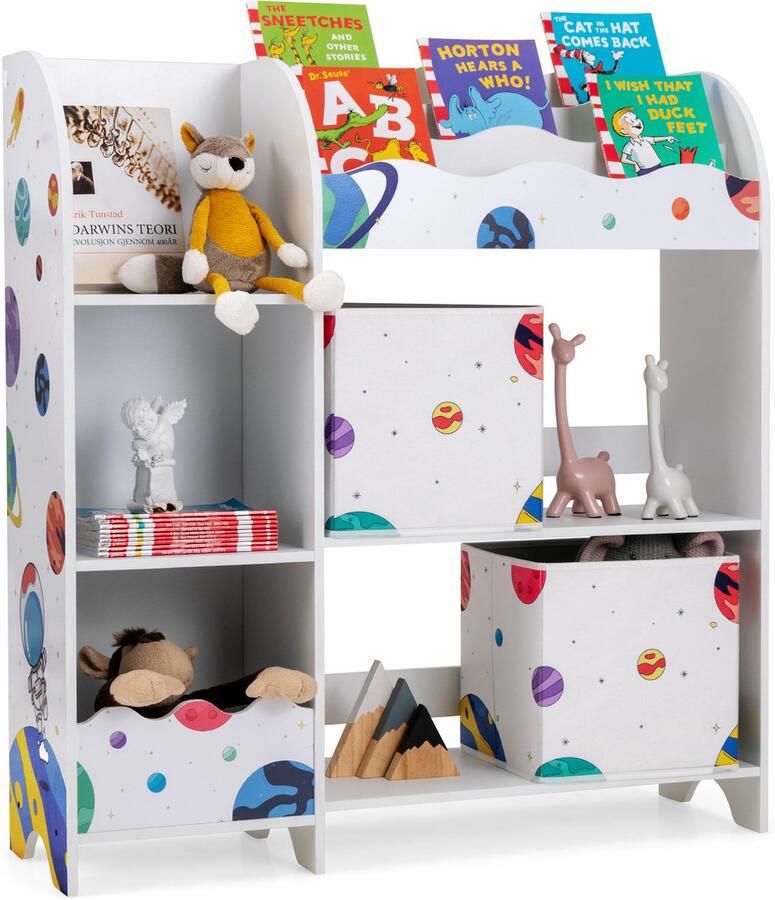 Costway Kinderrek hout asteroïden 93 cm x 30 cm x 102 cm