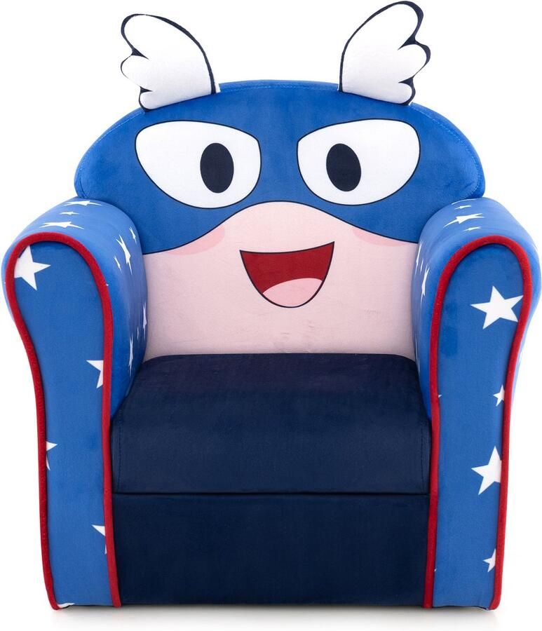 Costway Kinderstoel kinderbank babystoel voor meisjes en jongens kindermeubel kinderstoel schuimstof