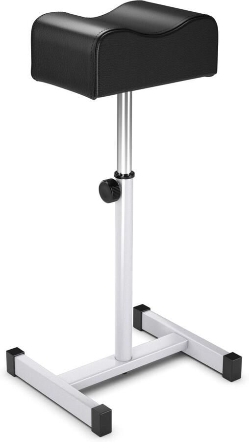 Costway Pedicure kruk beensteun in hoogte verstelbaar van 45-65 cm voetensteun voetenbank voor nagelverzorging in salons spa zwart