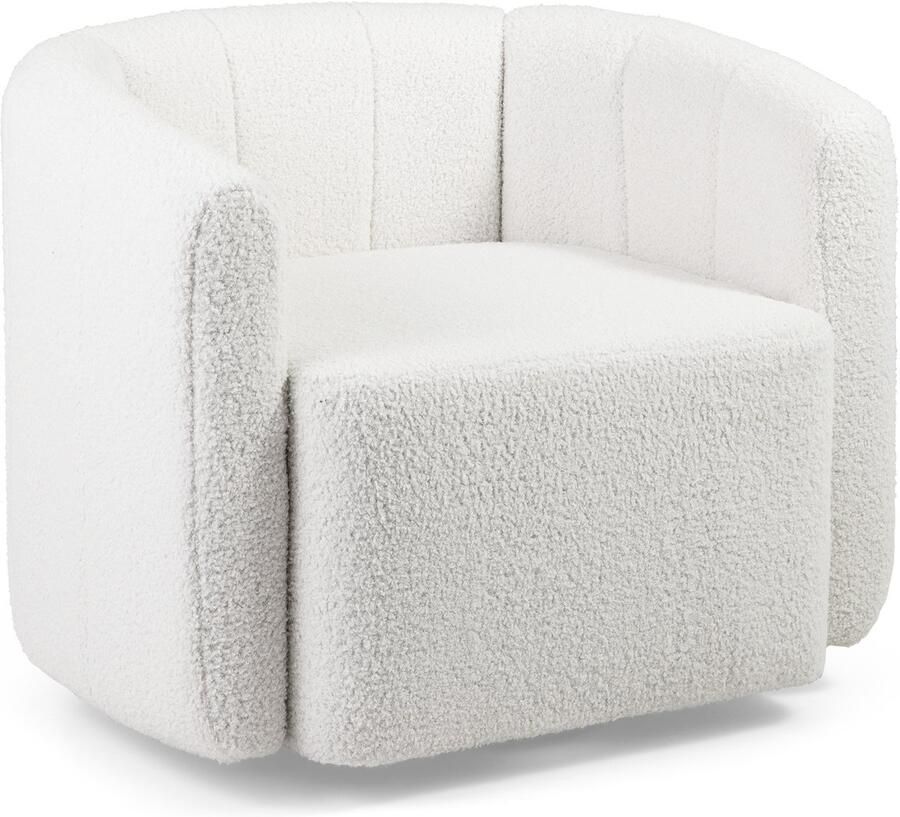 Costway Relaxstoel draaistoel met breed zitvlak en 360° draaibare metalen voet draaibare televisiestoel voor woonkamer slaapkamer werkkamer