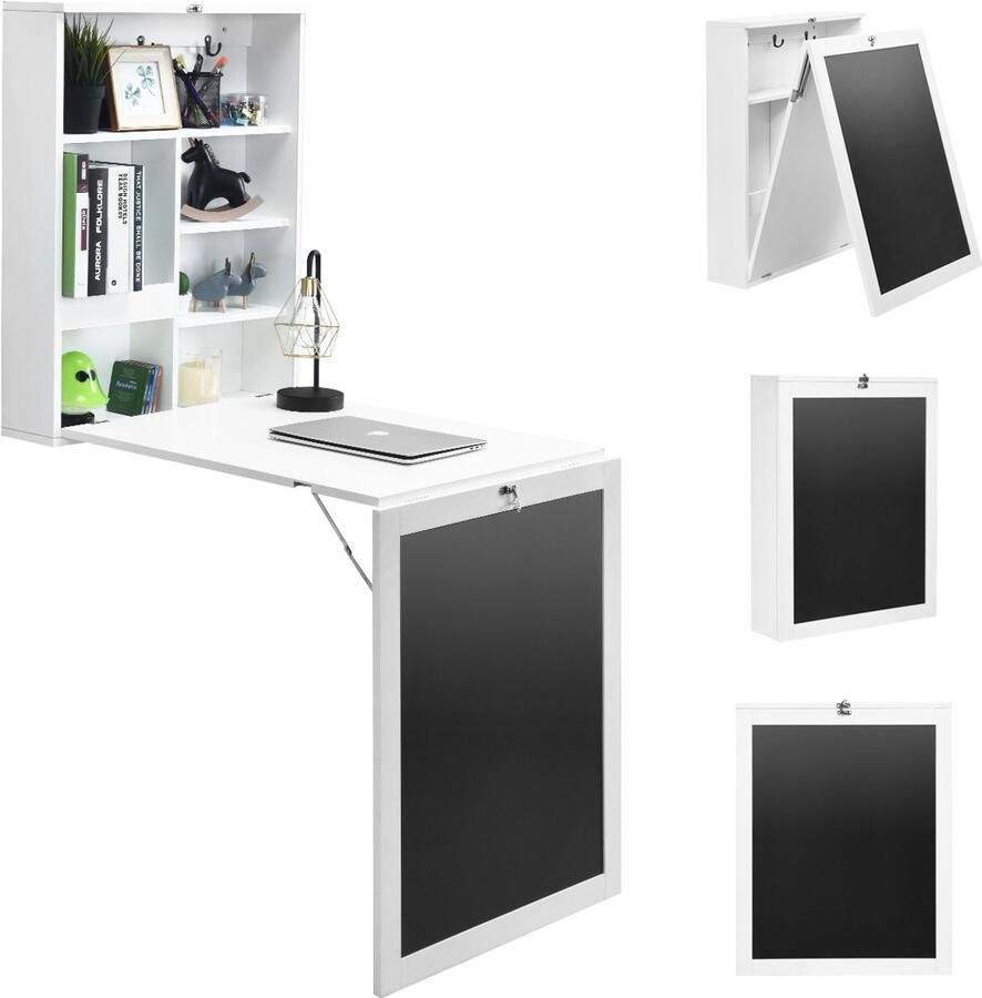 Costway Wandtafel inklapbaar uitklaptafel klapbureau eettafel laptoptafel bartafel 85 5 x 60 x 145 5 cm