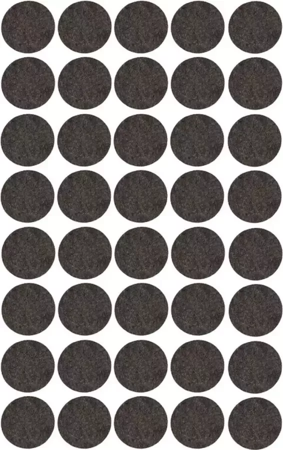 Cosy&Trendy 40x Zwarte ronde meubelviltjes antislip noppen 2 6 cm Beschermviltjes Stoelviltjes Vloerbeschermers Meubelvilt Viltglijders