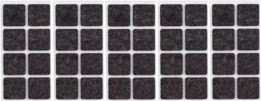 Cosy&Trendy 40x Zwarte vierkante meubelviltjes antislip noppen 2 5 cm Beschermviltjes Stoelviltjes Vloerbeschermers Meubelvilt Viltglijders - Foto 1