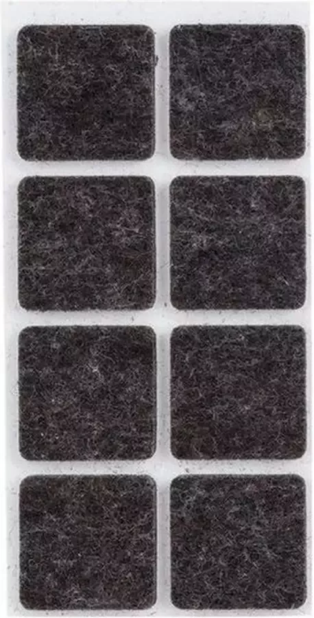 Cosy&Trendy 48x Zwarte vierkante meubelviltjes antislip noppen 2 5 cm Beschermviltjes Vloerbeschermers Meubelvilt Viltglijders