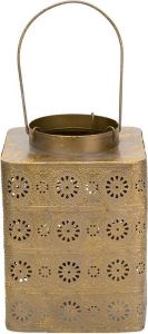 Cosy&Trendy Antique Lantaarn voor Kaarsen Binnen en Buiten Windlicht Tafellamp Goud 20 5cm Metaal