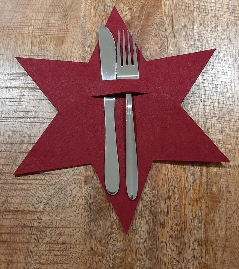 Cosy&Trendy Bestekhouder ster rood