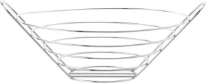 Cosy&Trendy Metalen fruitmand fruitschaal zilver rond 33 x 27 x 12 cm Fruitschalen fruitmanden Basic model Draadmand