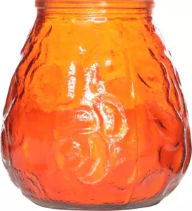 Cosy&Trendy Oranje Lowboy buiten tafel sfeer kaarsen 10 cm 40 branduren in glas Tuinkaarsen
