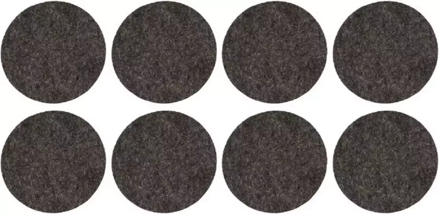 Cosy&Trendy 48x stuks zwarte ronde meubelviltjes antislip noppen 2 6 cm Beschermviltjes Stoelviltjes Vloerbeschermers Meubelvilt Viltglijders