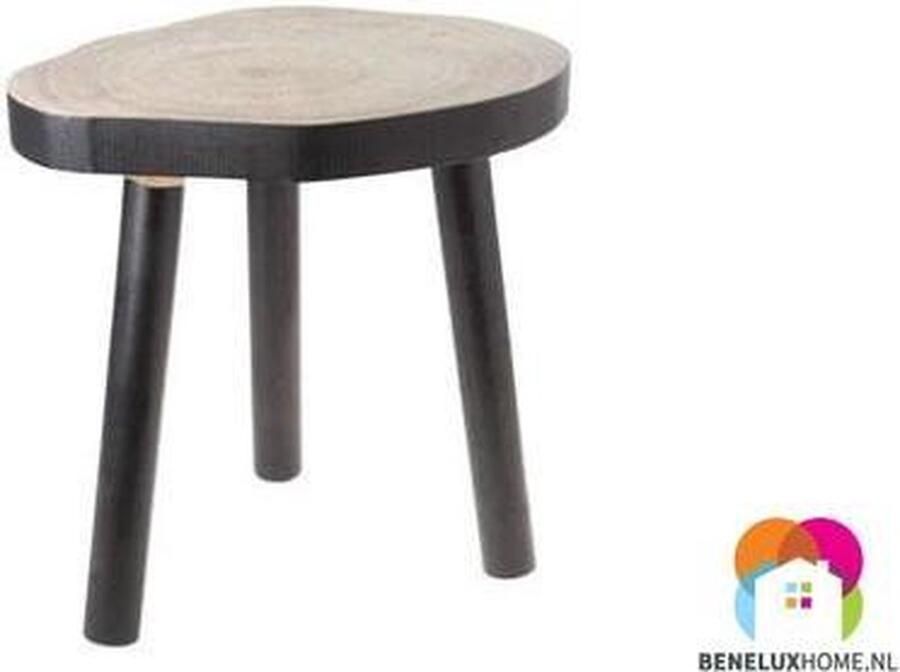 Cosy @ Home Bijzettafel Zwart Rond Hout 35 5x28xh35 5