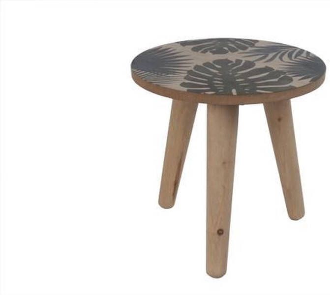 Cosy @ Home Jungle Bijzettafel Hout Natuur 25x25x25