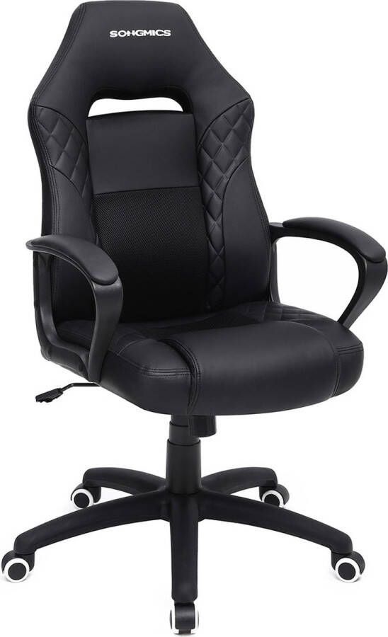 Cosy Living Gaming Chair Bureaustoel Met wipfunctie Racing Chair S-vormige rugleuning Zwart