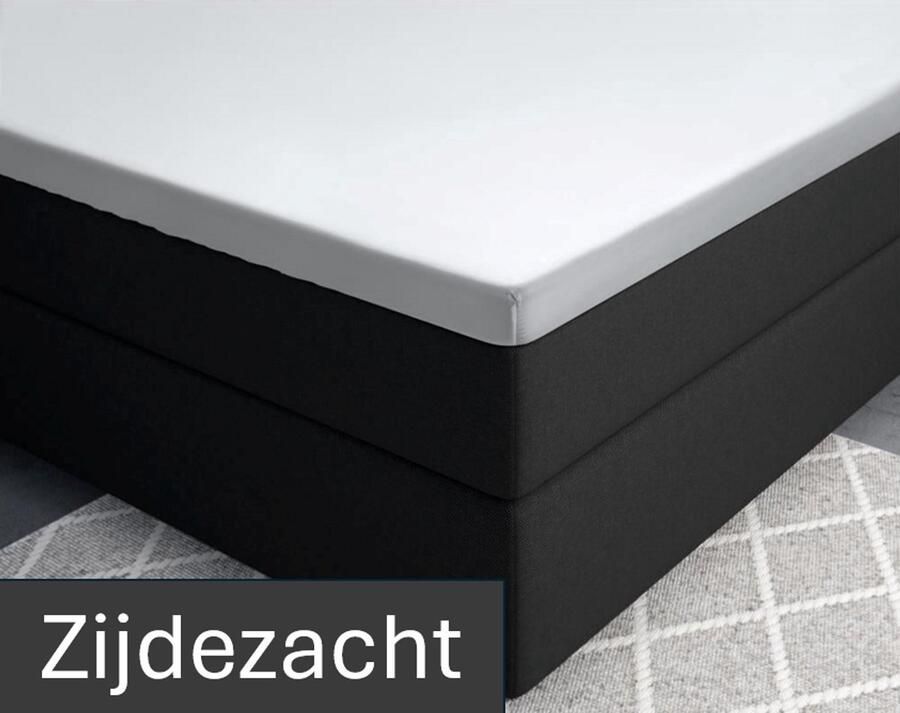 Cotton Satin Fitted Sheet Premium katoen satijn hoeslaken wit 120x200 (twijfelaar) zacht en ademend luxe en chique uitstraling subtiele glans ideale pasvorm