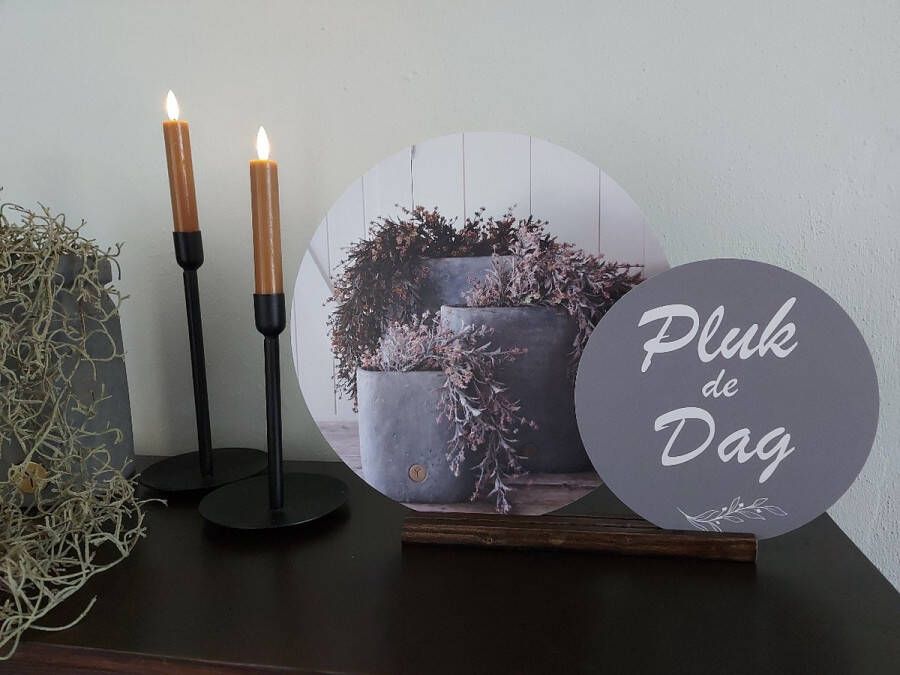 Country deco Wanddecoratie muurcirkel voordeel set 20cm + 30cm wandcirkel drie potten woonkamer muurcirkel binnen kunststof met houder sinterklaas cadeau kerst cadeau