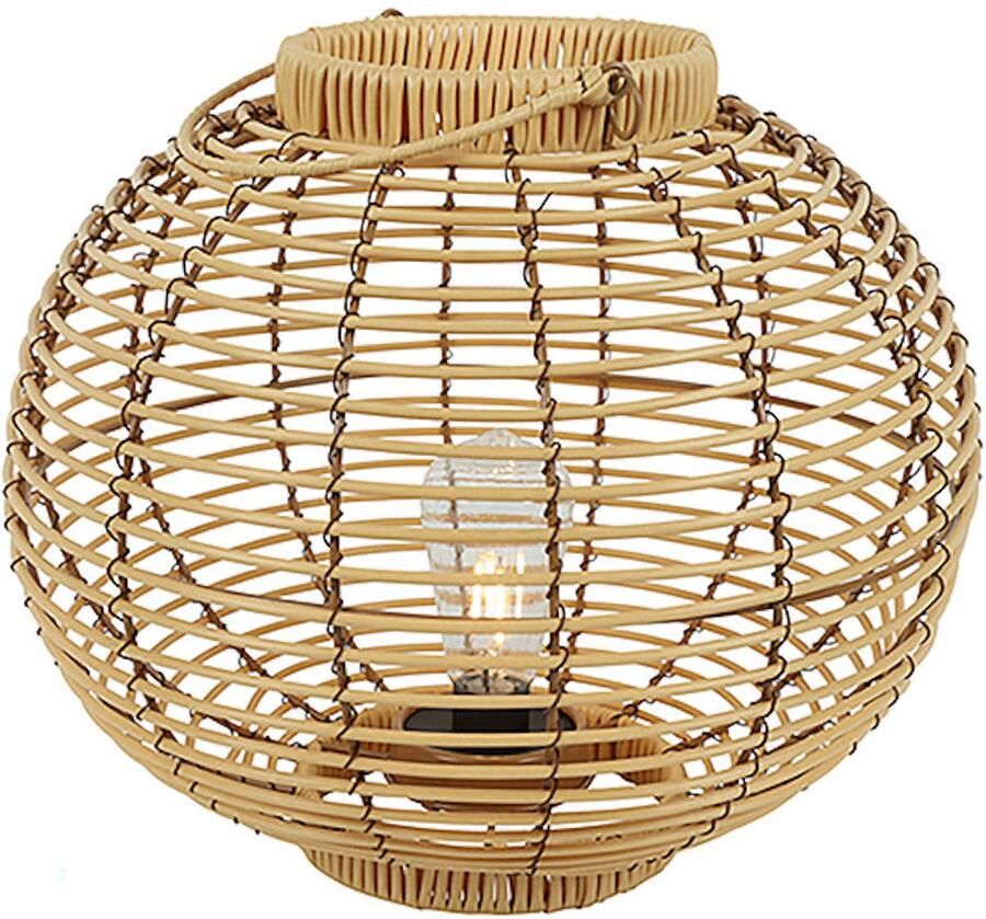 Countryfield LED windlicht lamp convex Sabine L licht bruin decoratie