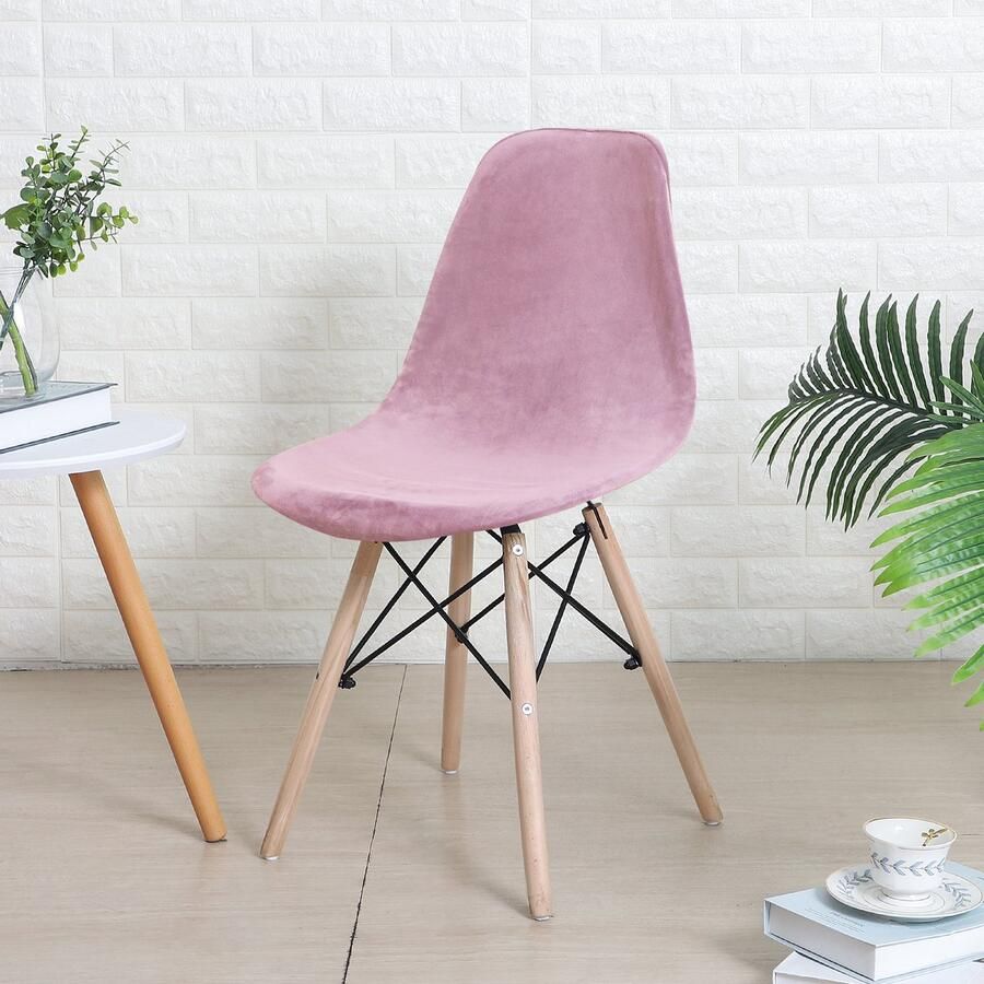 Covers by Ralfos * Stoelhoes Velvet Baby Roze| Scandinavische Kuipstoel Verkrijgbaar per stuk Set van 4 6 en 8 Volumekorting Hoes Scandinavisch Beschermend Luxe en Chic Zacht Duurzame oplossing Woonkamer upgrade Stijlvol Wonen