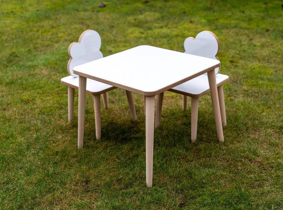 Cozy Collections Kindertafel met 2 stoeltjes Speeltafel Kindermeubels Peutertafel