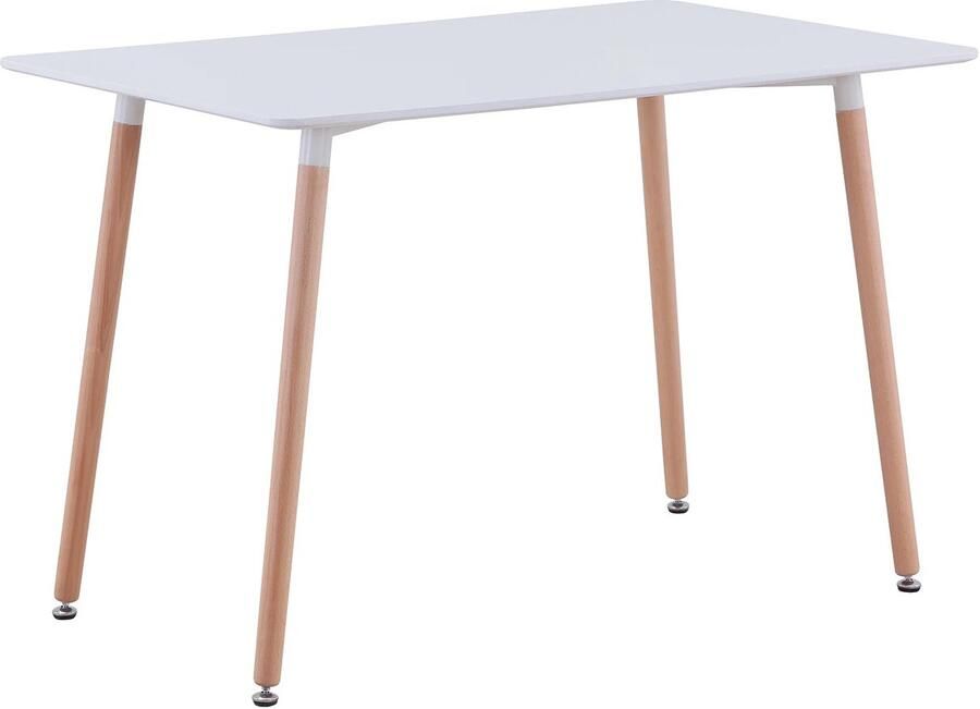 Cozy Cottage Rechthoekige Eettafel Moderne Witte Tafel van Hout Eetkamer Tafel Te gebruiken als Eettafel Bureau of Kantoortafel 70x110x74 cm