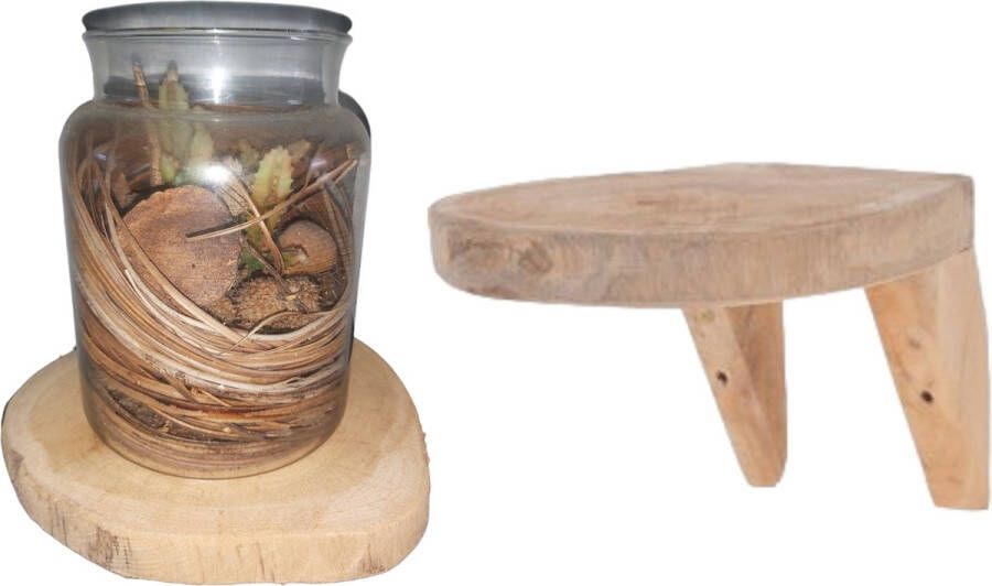 Cozy Ibiza Teak rack slide naturel houten plank 23cm