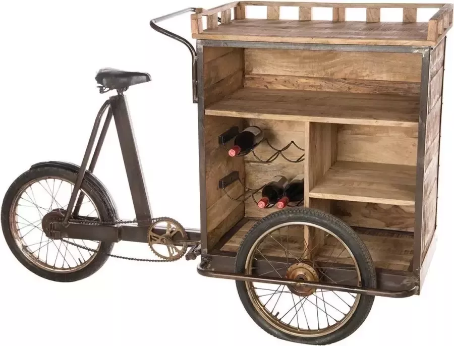 Dijk Natural Collections Vintage bakfiets wijn kast