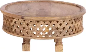 Cozy Ibiza Vintage houten ronde tafel L