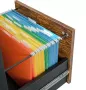 Cozy living Bureau Kantoorbureau L vorm Computer bureau Met kast Vintage Bruin Zwart - Thumbnail 2